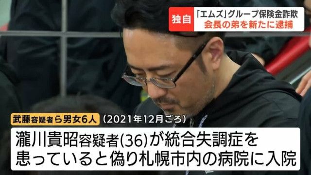 【トクリュウ】統合失調症を患っていると偽って入院、約1400万円の保険金をだまし取ったか　男女6人逮捕