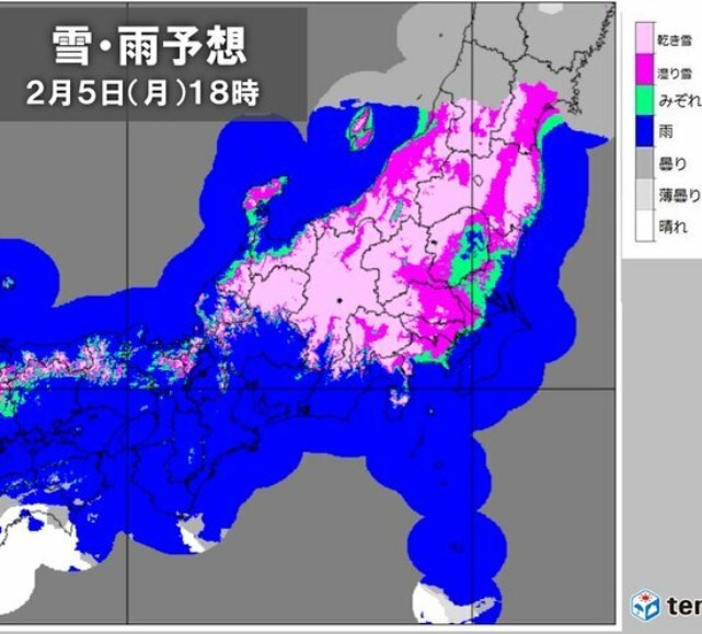 【気象】関東は昼頃から雪　山沿いは大雪　東京23区など平地も雪　交通機関への影響に警戒を