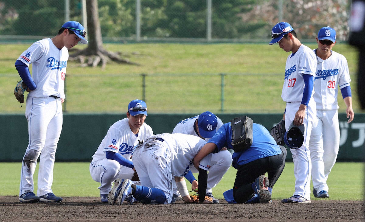 立浪中日アクシデント続出…2年目の村松が打球直撃で退場　中田翔の腰痛、上林の右肋間筋損傷、ドラ1草加トミージョン手術など