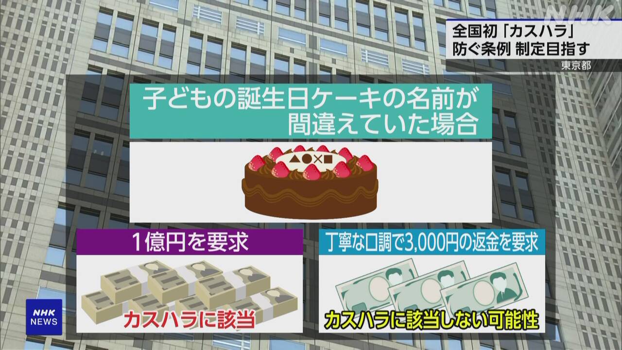 【東京】「カスハラ」防ぐ条例制定へ 具体的例示案が都の部会で了承…罰則を設けないことも了承