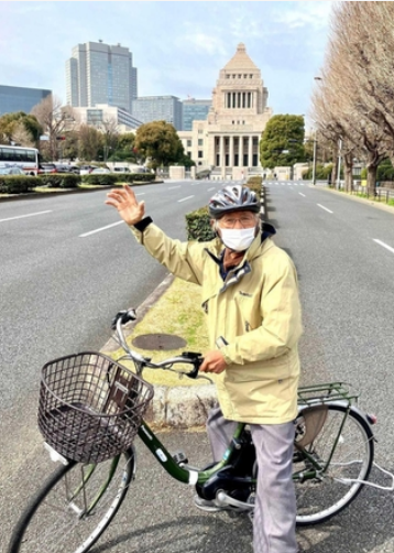 【兵庫】「息子に会いたい」89歳父が自転車で600キロ走破　神戸から東京へ9日間 雨と格闘「20回こけた」