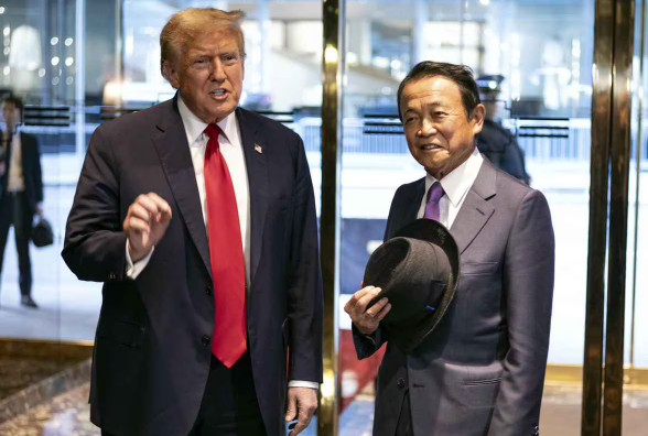 【政治】麻生氏、トランプ氏と会談　大統領返り咲きに備え「とても名誉なこと」とトランプ氏