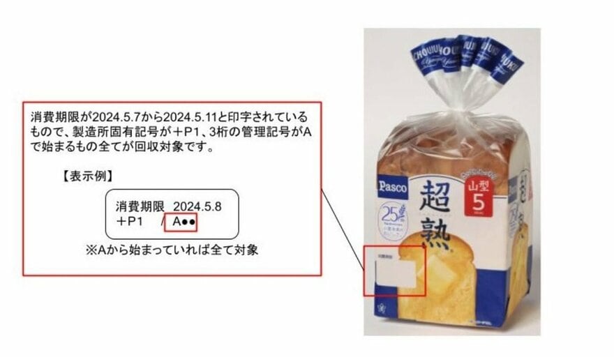 再)　敷島パン【超塾山型スライス ネズミ風味】自主回収「健康被害等の報告はございません」