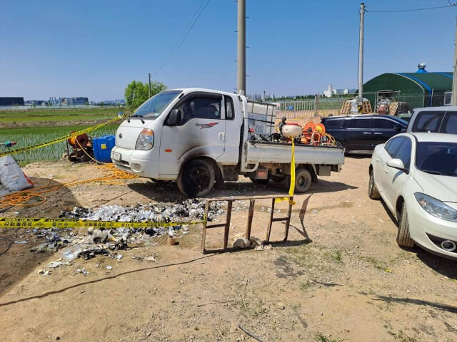 【京機日報】 北朝鮮からの汚物風船の爆発で車が全焼…フロントガラスの破損