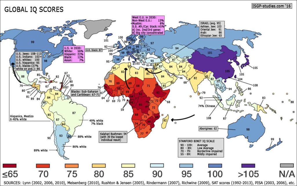 【過去記事】IQ世界地図が公開されるwww