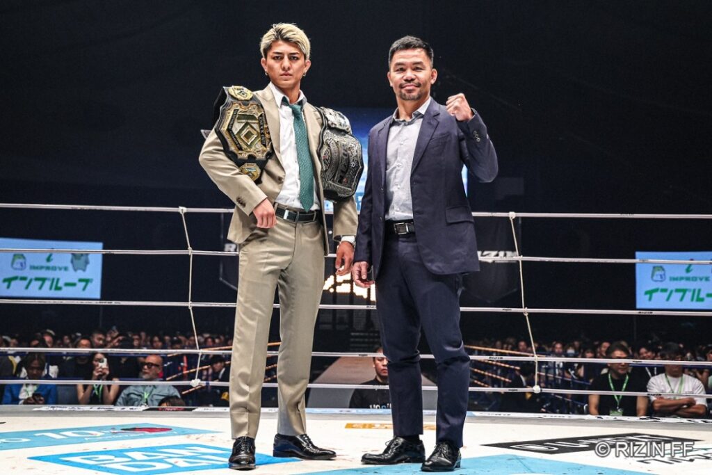 【RIZIN】パッキャオ、鈴木千裕とボクシング戦　リング上に登場し電撃発表「ボクシングは思ったより簡単ではない」