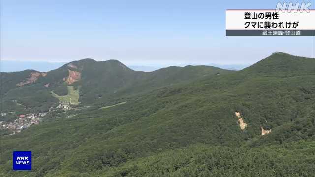 山形 蔵王連峰 登山中の男性がクマに襲われけが