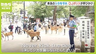 【天然記念物】奈良のシカを守れ！DJポリスが多言語で観光客にアピール