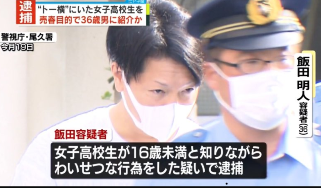 飯田明人容疑者（３６）、女子小中学生5人と6p