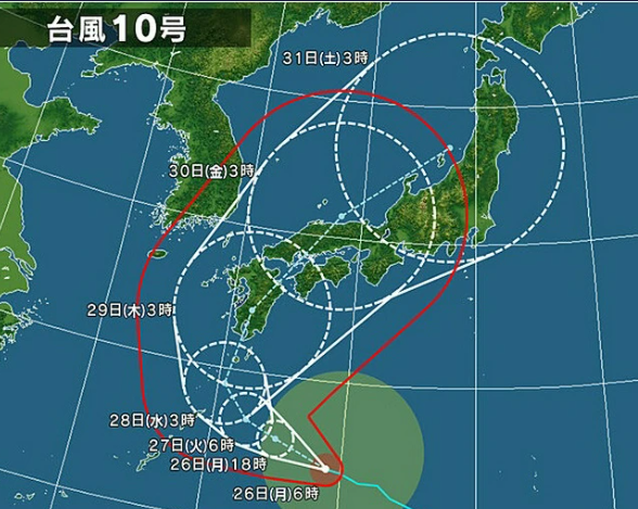 【悲報】アメリカの台風10号の進路予測、盛大に外すw