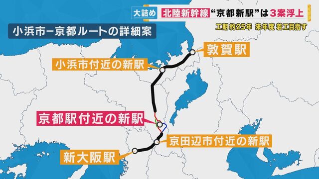 北陸新幹線、新たな京都駅はどこに？　3案提示、JR桂川駅周辺案も