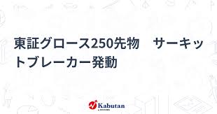 東証グロース250先物　サーキットブレーカー発動