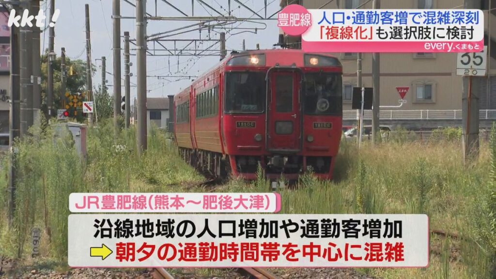 【九州】「首都圏並みの乗車率」朝夕の混雑が深刻化 JR豊肥線一部区間の複線化も選択肢に検討