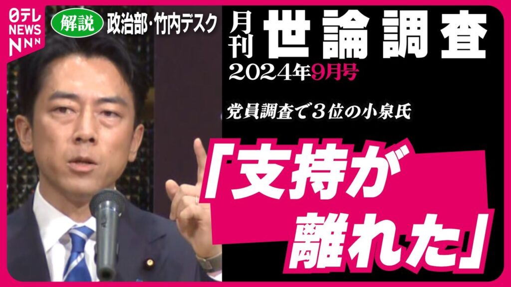 【日本テレビ政治解説】自民党員の“小泉氏離れ”　原因は｢選択的夫婦別姓｣か