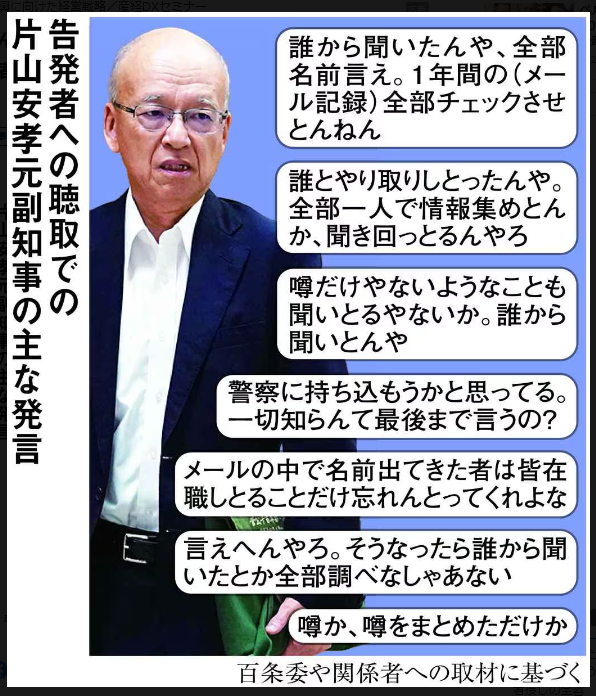 兵庫県副知事、知人の昇進見送りや警察沙汰を仄めかし恫喝　元局長は一人で全責任を背負い込み自◯