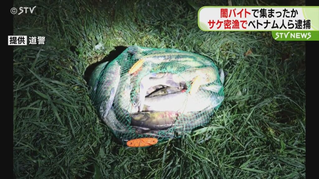 【外国籍】 サケ密漁疑いで男4人逮捕　北海道警、SNSで関係か