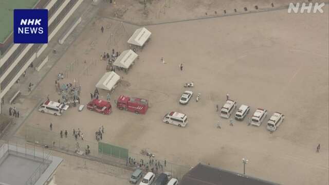 広島 佐伯区 小学校の祭りで「コンロが爆発」の通報 7人けが