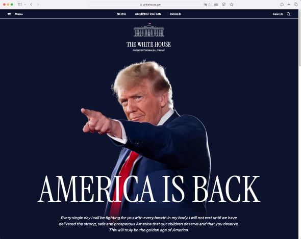 【トランプ】ホワイトハウスのWebサイトからスペイン語版とLGBT関連が消える