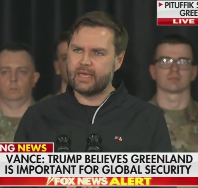 米副大統領「デンマークがグリーンランド先住民を弾圧してる。うちが併合して保護しなきゃ」