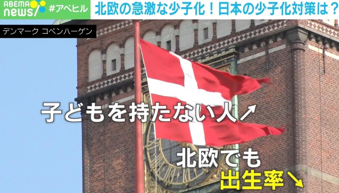 北欧少子化ヤバい　スウェーデン1054万人　ノルウェー552万人　フィンランド558万人　日本1億😢