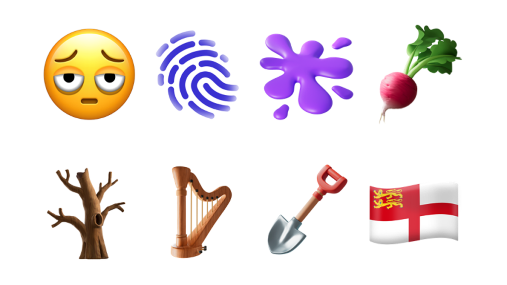 【絵文字】iPhone「iOS 18.4」8種類の新しい絵文字追加、目の下に「くま」がある顔など