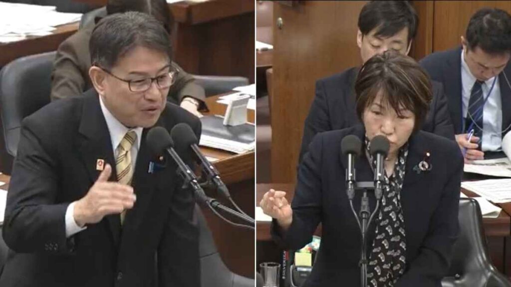 拉致啓発アニメ「めぐみ」全国生徒視聴要請に文科相明言せず「官僚答弁は結構」維新西田氏