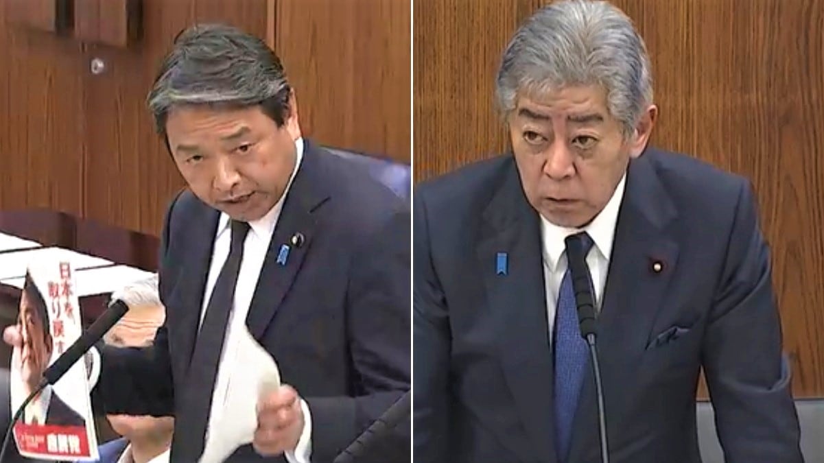 国民･榛葉氏｢政府に日本が中国を挑発したと言う人がいる」　領空侵犯めぐり岩屋外相への質問で