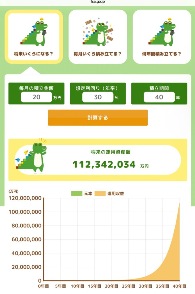 【金融庁公式】朗報、毎月20万円積み立てると40年後とんでもない金額になる模様wwっw