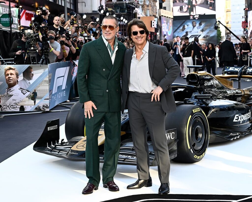【映画】トム・クルーズ＆ブラッド・ピット、24年ぶり2ショット実現＆ハグ　トムが『F1』プレミアに駆けつける