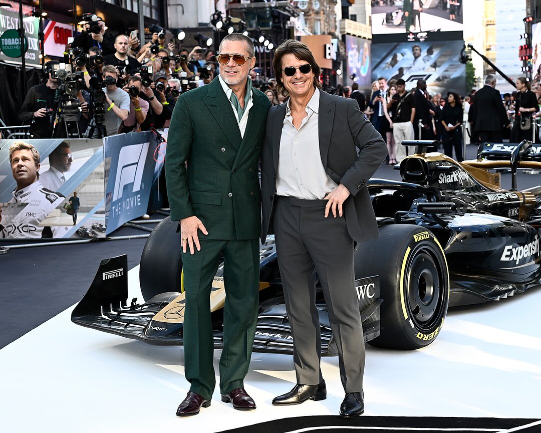 【映画】トム・クルーズ＆ブラッド・ピット、24年ぶり2ショット実現＆ハグ　トムが『F1』プレミアに駆けつける