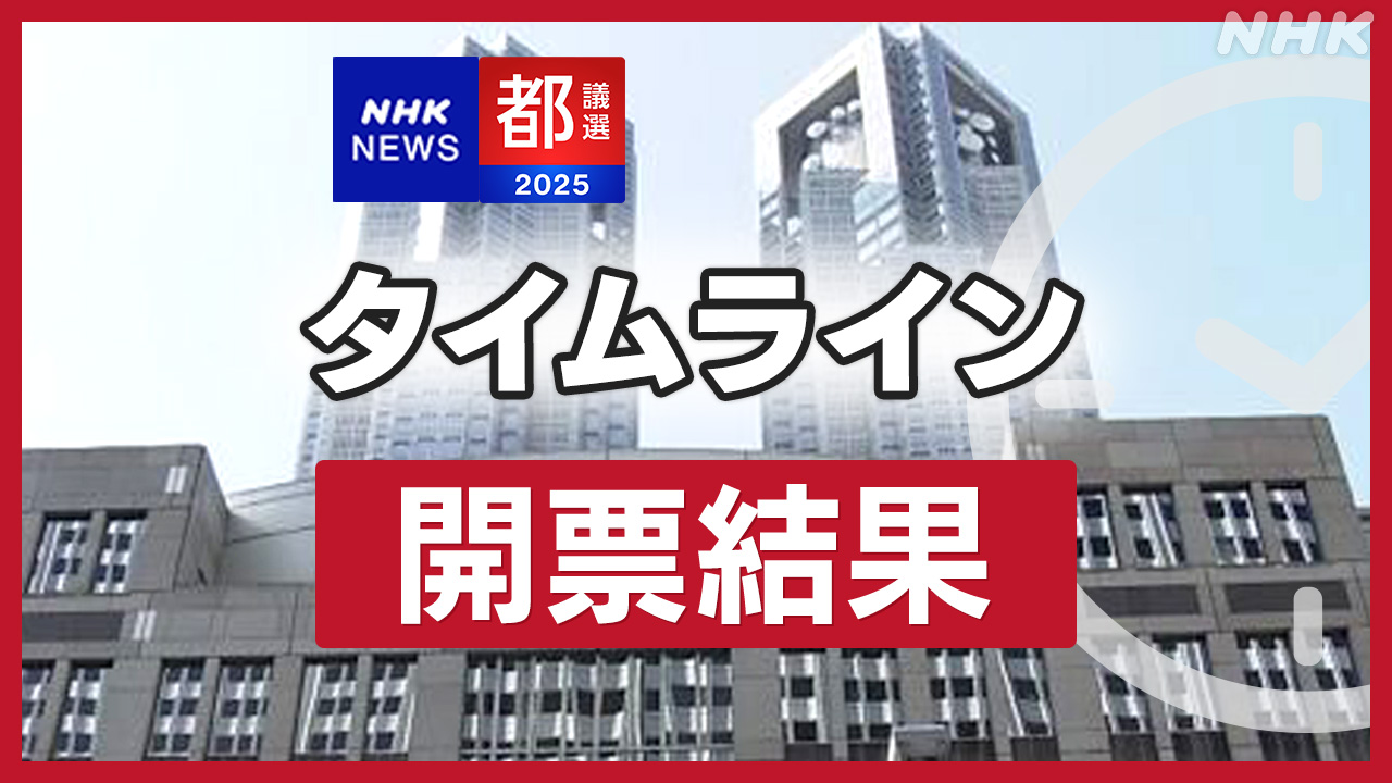 【全議席 確定】都議選 都民ファースト 第1党に 自民党は過去最低議席に 国民民主党と参政党が初議席