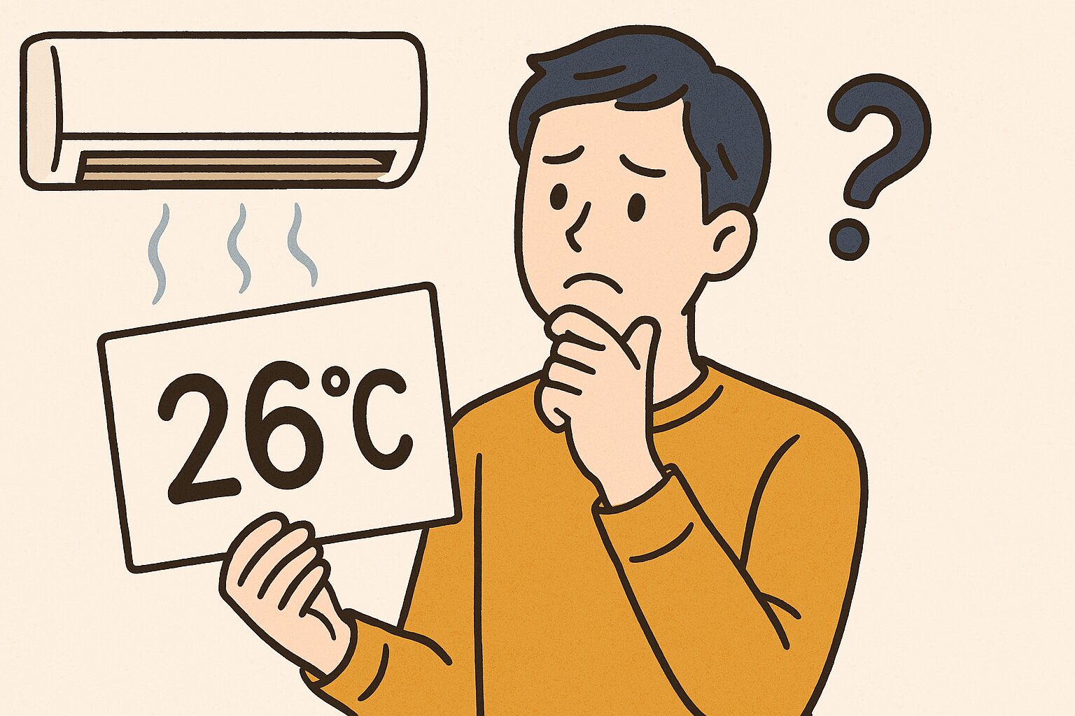 エアコンって寒くね？設定温度26度でも寒いんだが。