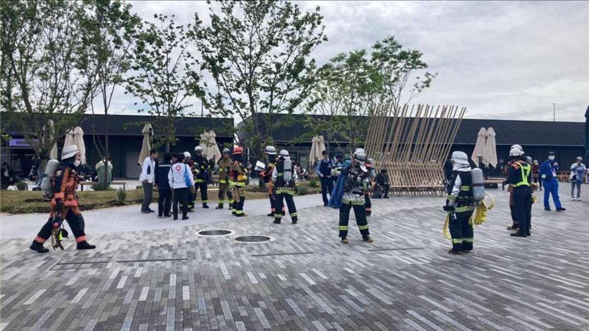 万博会場付近で銃声