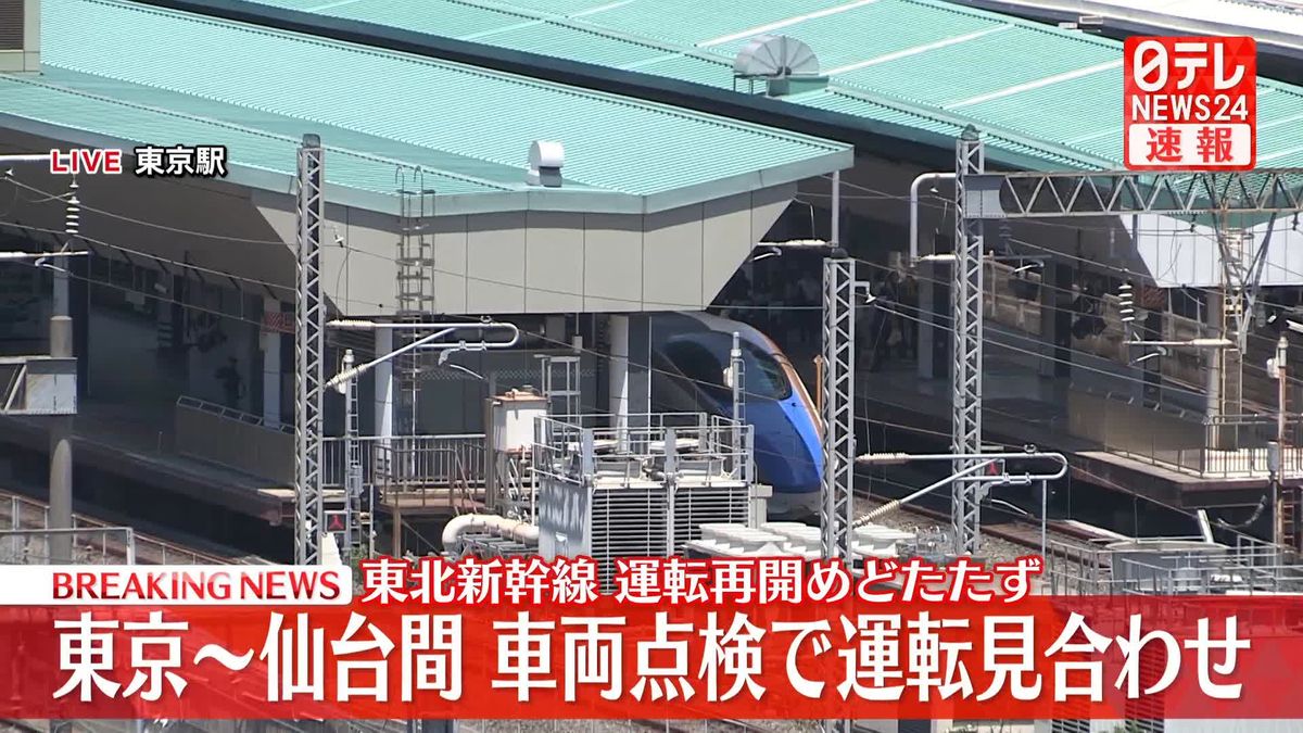 東北新幹線 東京-仙台 上下線で運転見合わせ