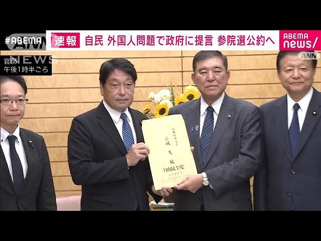 自民党 「違法外国人ゼロ」を提言公約へ、外国人の税金や医療費の未払い防止、外国人の保険適用のあり方も