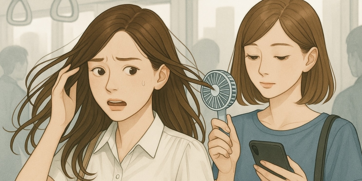 満員電車でハンディファン被害続出「髪の毛が巻き込まれた」、SNSでは"使用禁止"求める声も