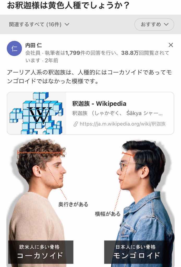 インド人の釈迦はモンゴロイドではなくコーカソイド人種の白人だった😢