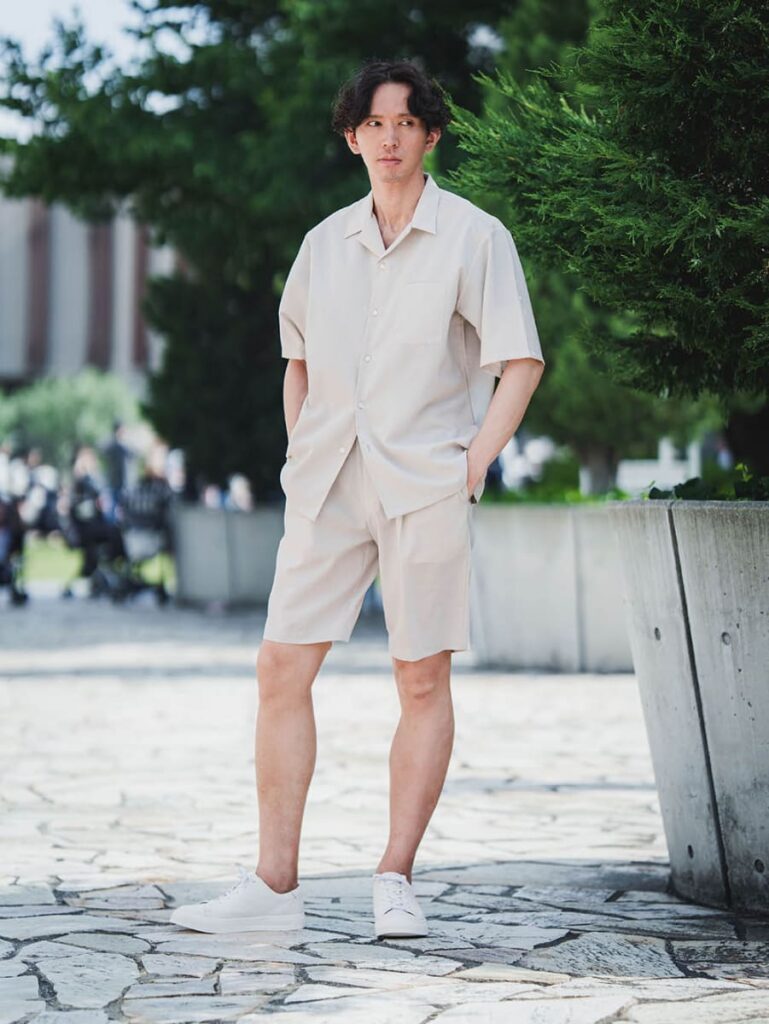 青山、ビジネス対応ハーフパンツ