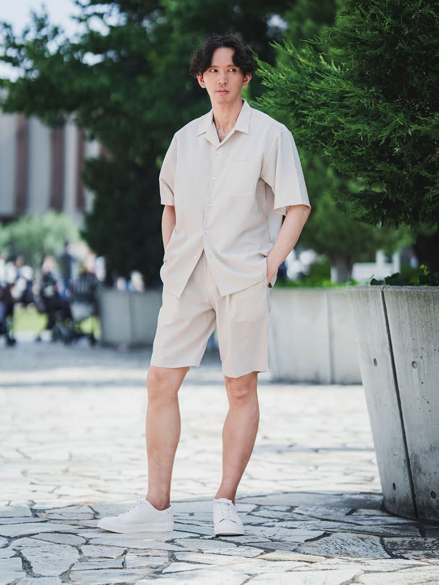 青山、ビジネス対応ハーフパンツ