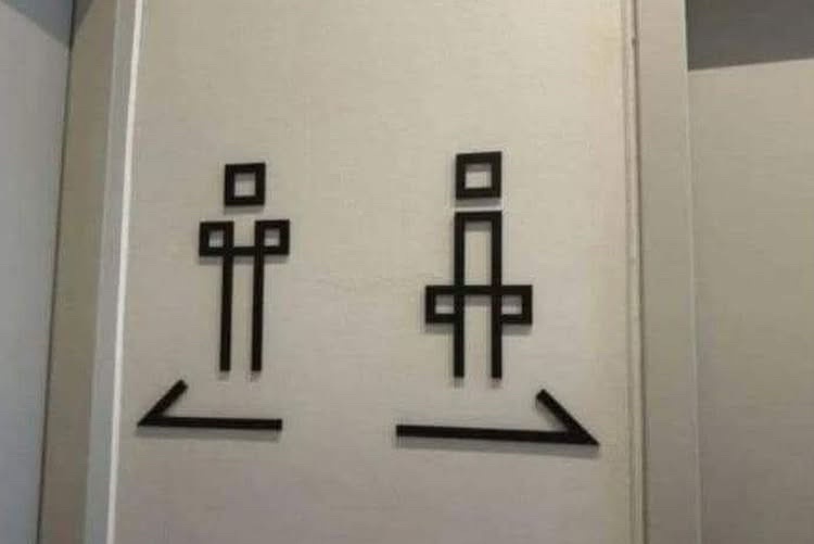 最近のトイレ標識、わかりにくいwww