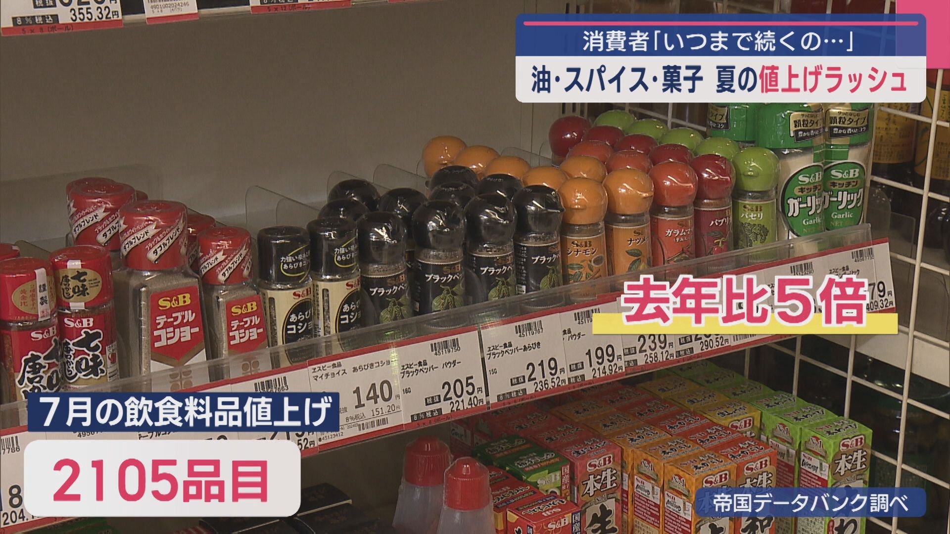 【止まらない値上げラッシュ】買い物客 「厳しいですよね、もう毎月毎月いろいろなものが値上がりしているから、いつまで続くのかと心配になる」