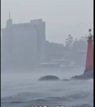 台風4号が去った後の中国各地