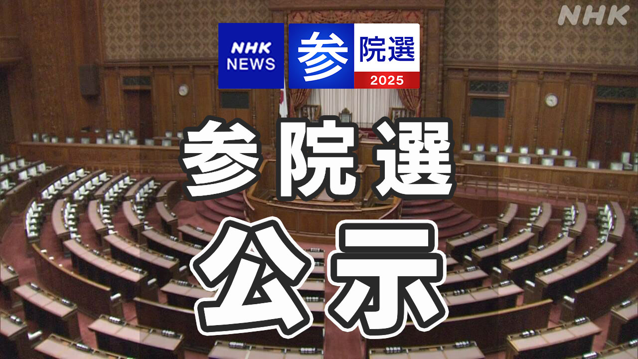 参議院選挙 公示 選挙区・比例 計522人が立候補 投票は20日