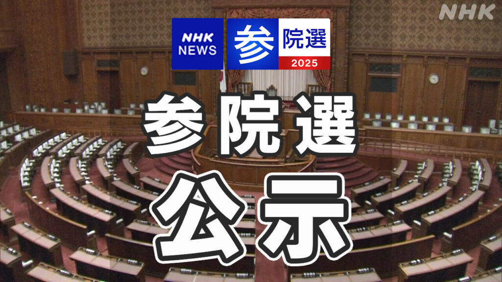 参議院選挙 公示 選挙区・比例 計522人が立候補 投票は20日