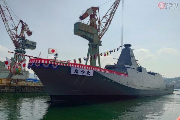 自衛隊で初の艦名！ 最新護衛艦「たつた」進水 由来は海なしの内陸県です
