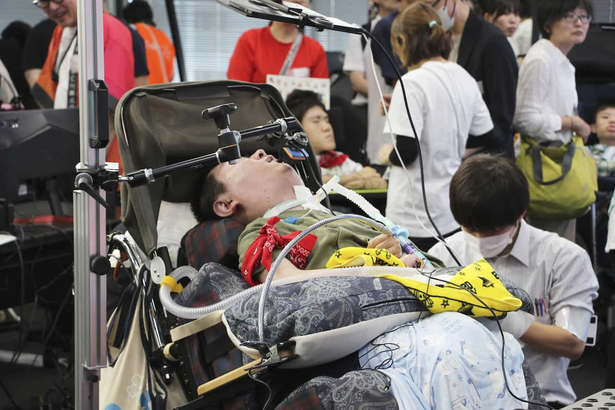 【エンタメ】「楽しかった」「達成感」　視線や口を動かしゲーム操作、身体障害ある子に体験会