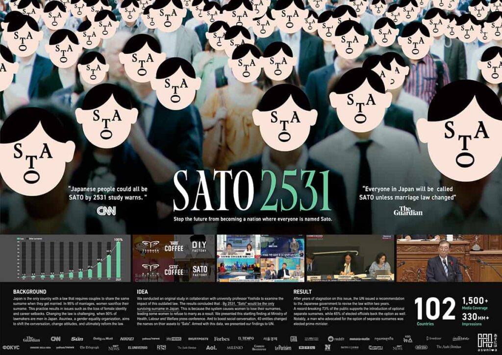 【夫婦同姓】2531年、日本の名字は「佐藤」だけになる？