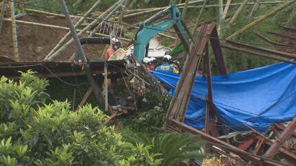【姶良市】土砂崩れで住宅全壊　遺体は住人の長女と確認