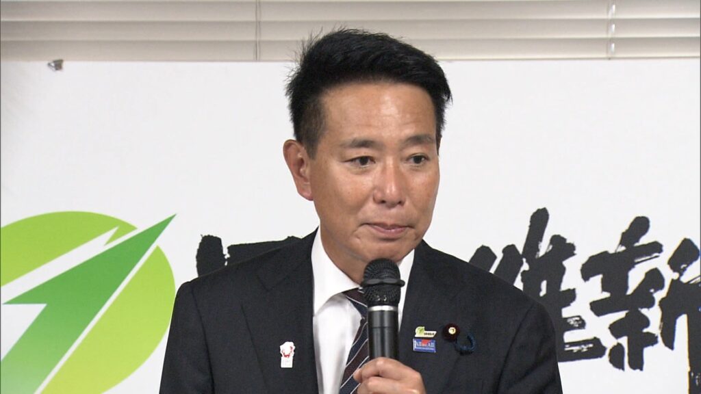 【維新】前原氏、代表に進退一任