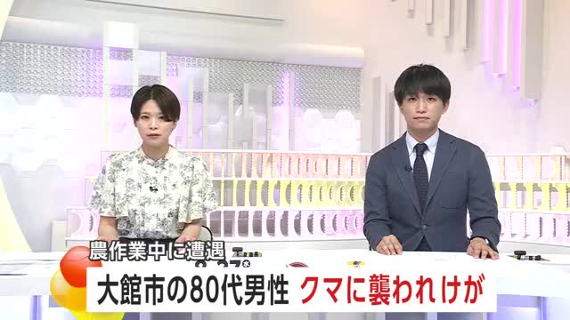 【（・(ｪ)・）】農作業中に背後から…　88歳男性がクマに襲われる　秋田・横手市